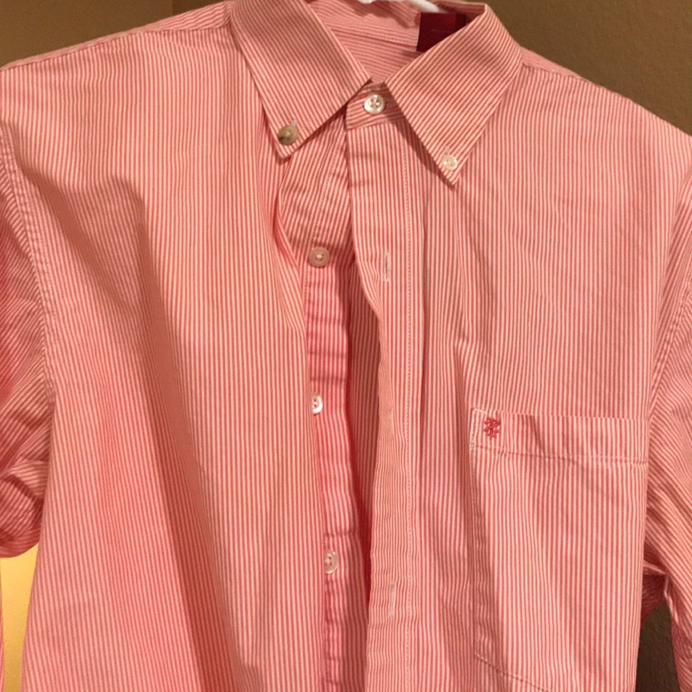 Coral and white stripes